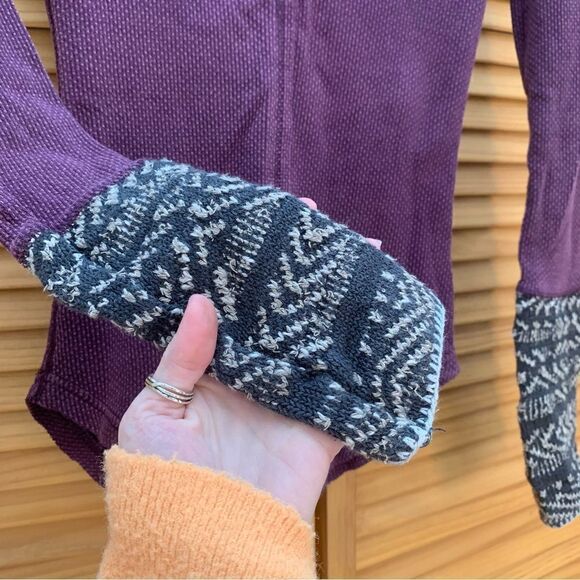 Free People Thermal Layering Top Purple XS - Picture 3 of 6